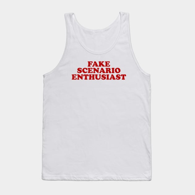 Fake Scenario Enthusiast Top y2k Tank Top by ILOVEY2K